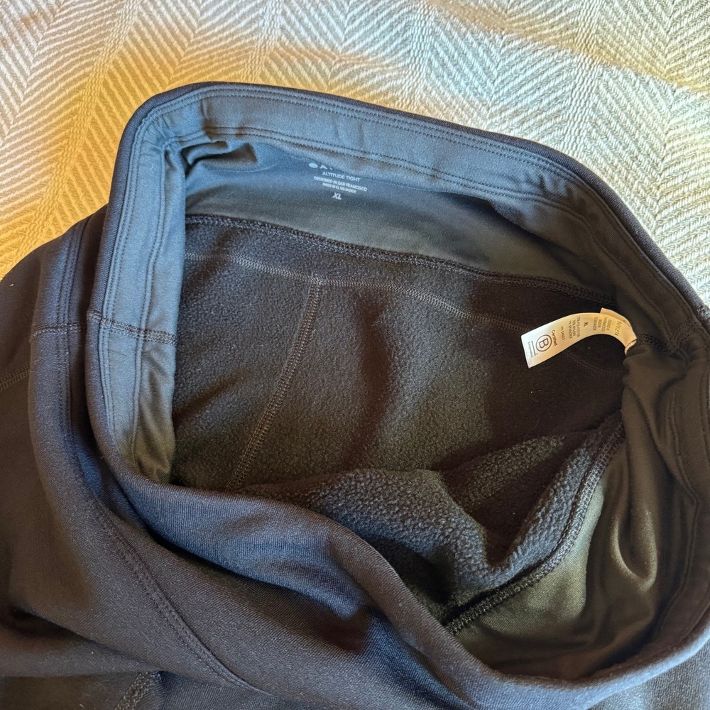 Athleta Altitude Tight Black Fleece Lined High Rise Leggings Womens XL 486203 - Picture 6 of 11